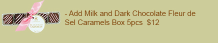 Assorted Milk and Dark Chocolate Fleur de Sel Caramels Box (5pcs.)