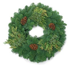 Mixed Wreath with Cones