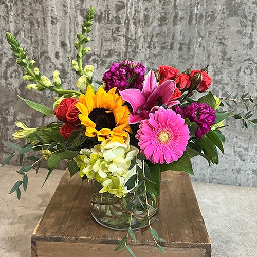 Give, laugh, love flower edition